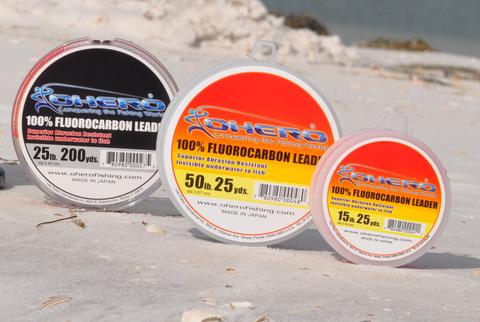 fish line spool Ohero 100% Fluorocarbon Leader Fishing Line 200 yard Spool