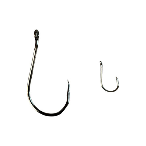 buy small fishing hooks 300pcs Black High Carbon Fishing Hooks Set 6 Sizes with a Plastic Box (300pcs) : Sports & Outdoors northern hooks Bulk Eagle Claw Circle Sea