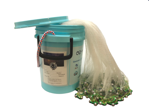 Humpback Minnow Shallow water Cast Nets (1/4 Sq. Mesh) - 1.3lb per ft –  Ohero Fishing Products