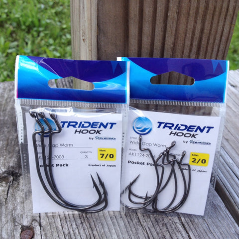 Trident Hook Bait Buster Wide Gap Worm Hooks-AK series – Ohero Fishing Products Trident Hook Bait Buster Wide Gap Worm Hooks-AK series – Ohero Fishing Products